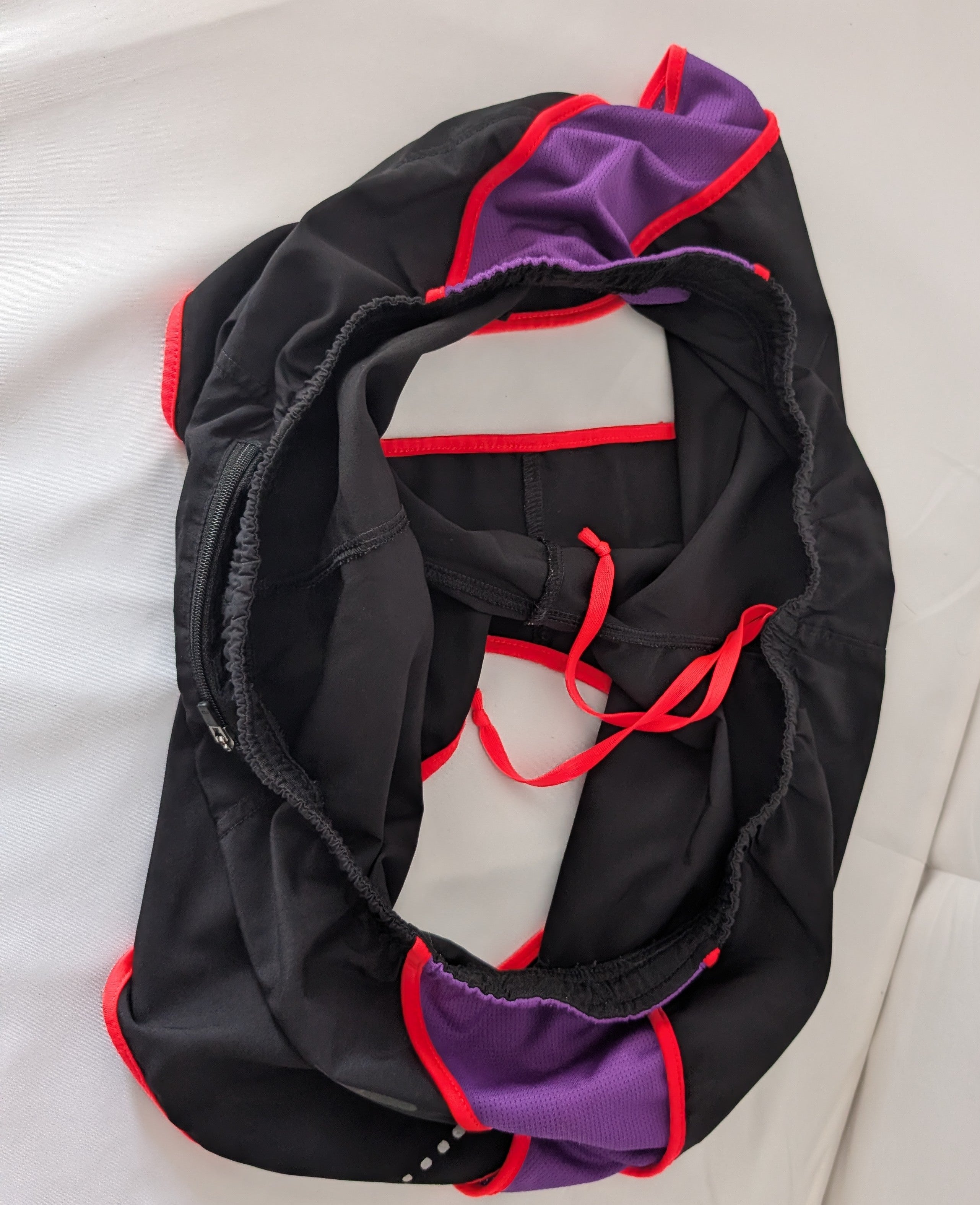 North Face Shorts, Black, bright pink and purple, Size M.