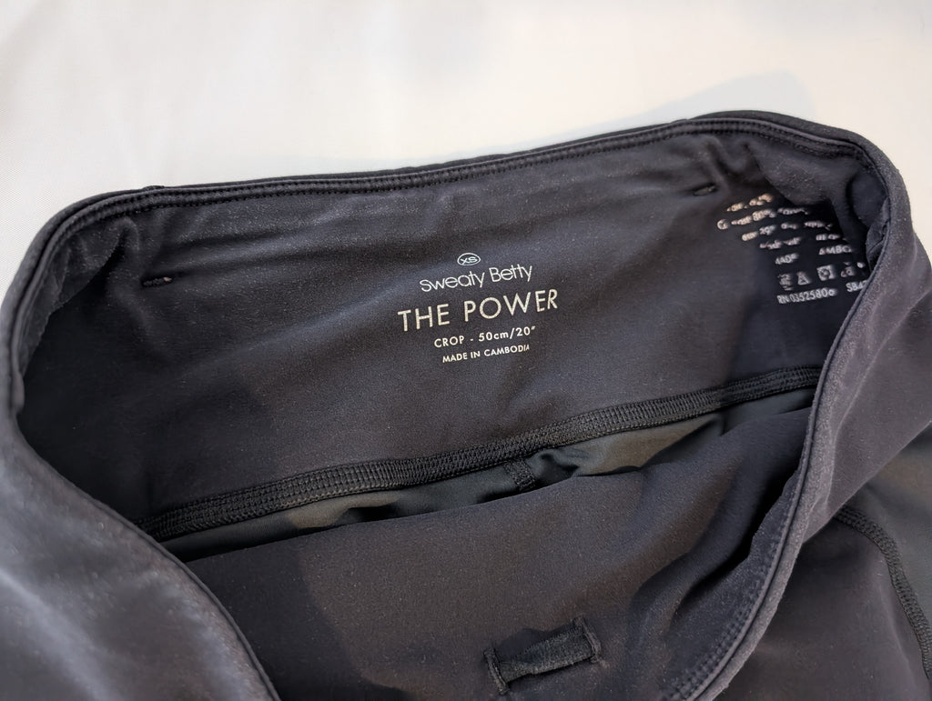 Sweaty Betty, The Power, women's cropped leggings, size xs (CL0004)