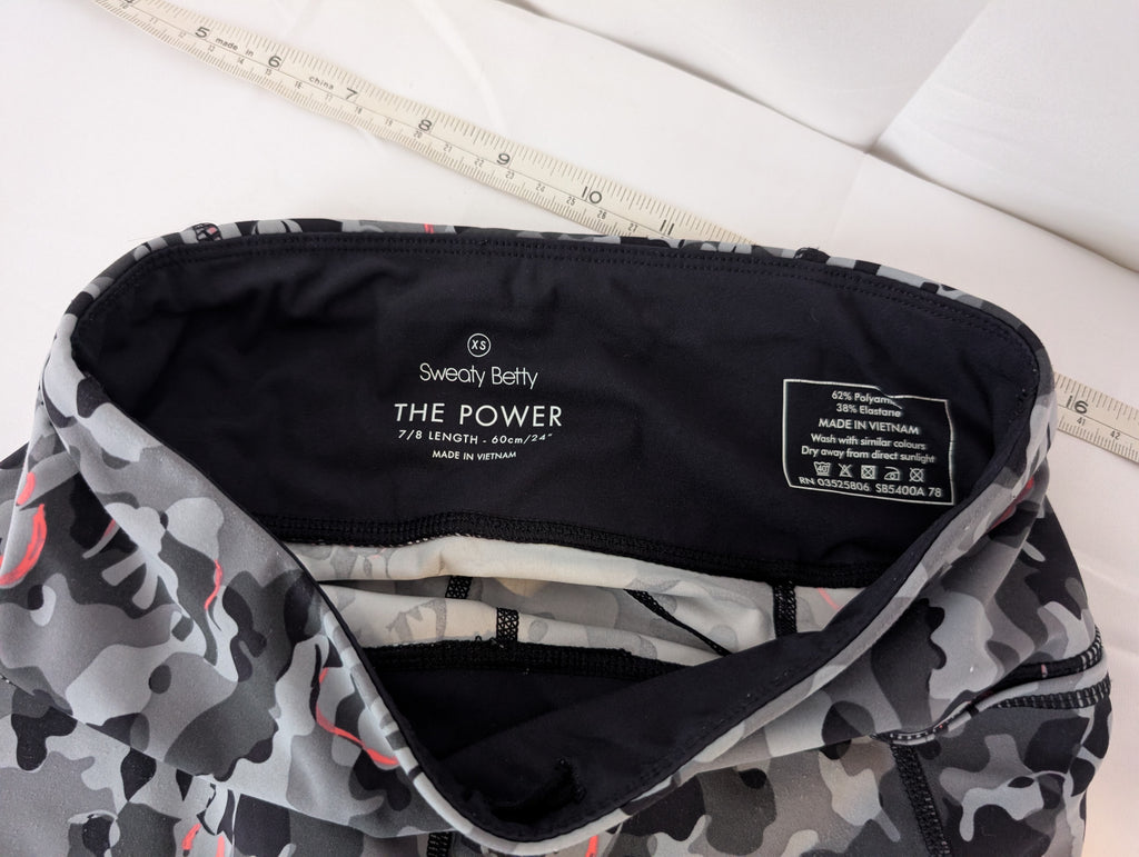 Sweaty Betty,  Power Workout Leggings 7/8 Length,  size XS (CL0001)