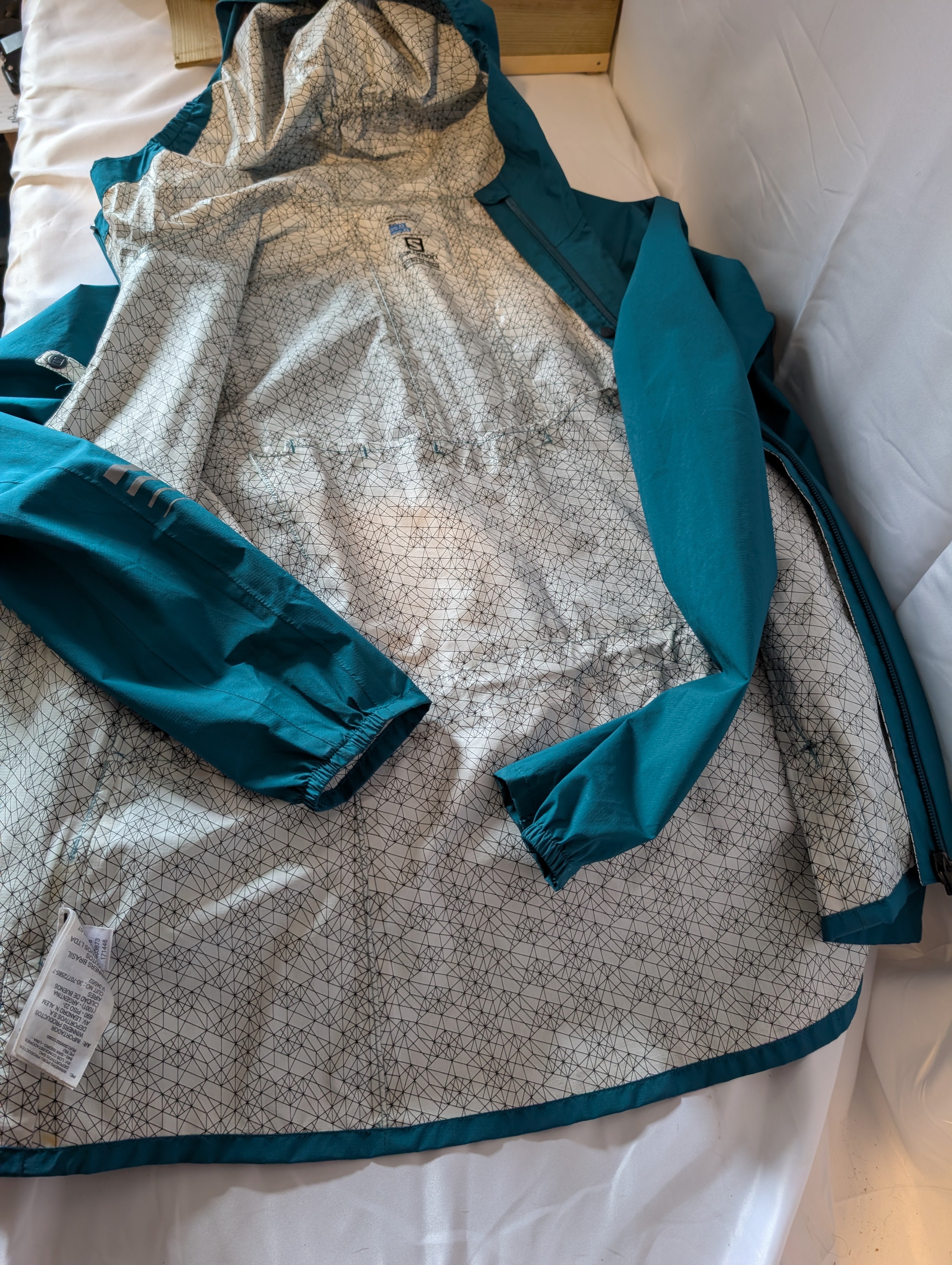 Salomon Bonatti, Women’s WP trail running Jacket, Teal, XS (Ref. CJ0018)