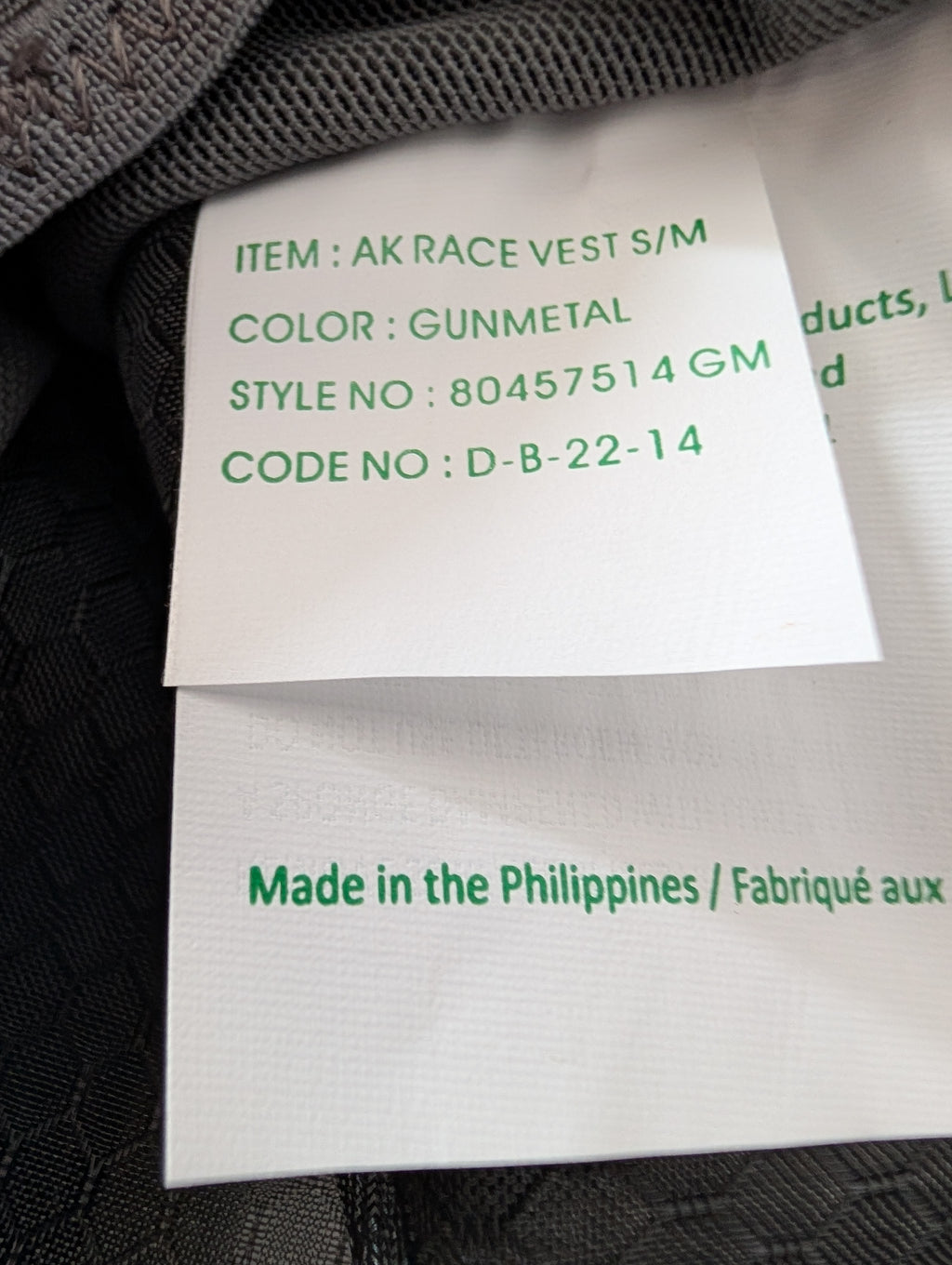 Ultimate Direction AK Race Vest 2.0, Grey & Blue, Size S/M (AH0008)
