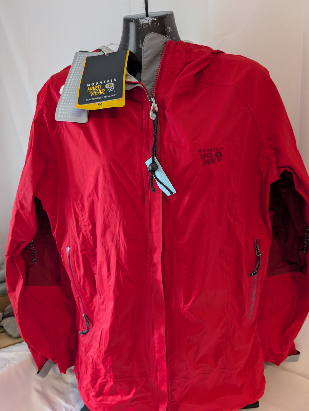 Mountain Hardwear, Cohesion /Conduit DT hardshell; women’s Jacket, Red,&nbsp; Size M,
