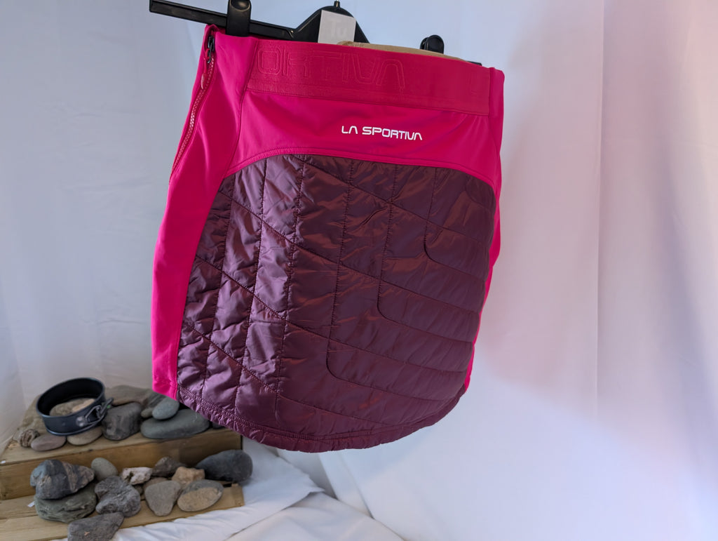 La Sportiva, Warm-up Primaloft insulated winter over-skirt, Women’s, Burgundy/Pink, Size 12 (ref. CS0014)