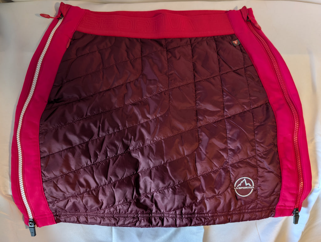 La Sportiva, Warm-up Primaloft insulated winter over-skirt, Women’s, Burgundy/Pink, Size 12 (ref. CS0014)