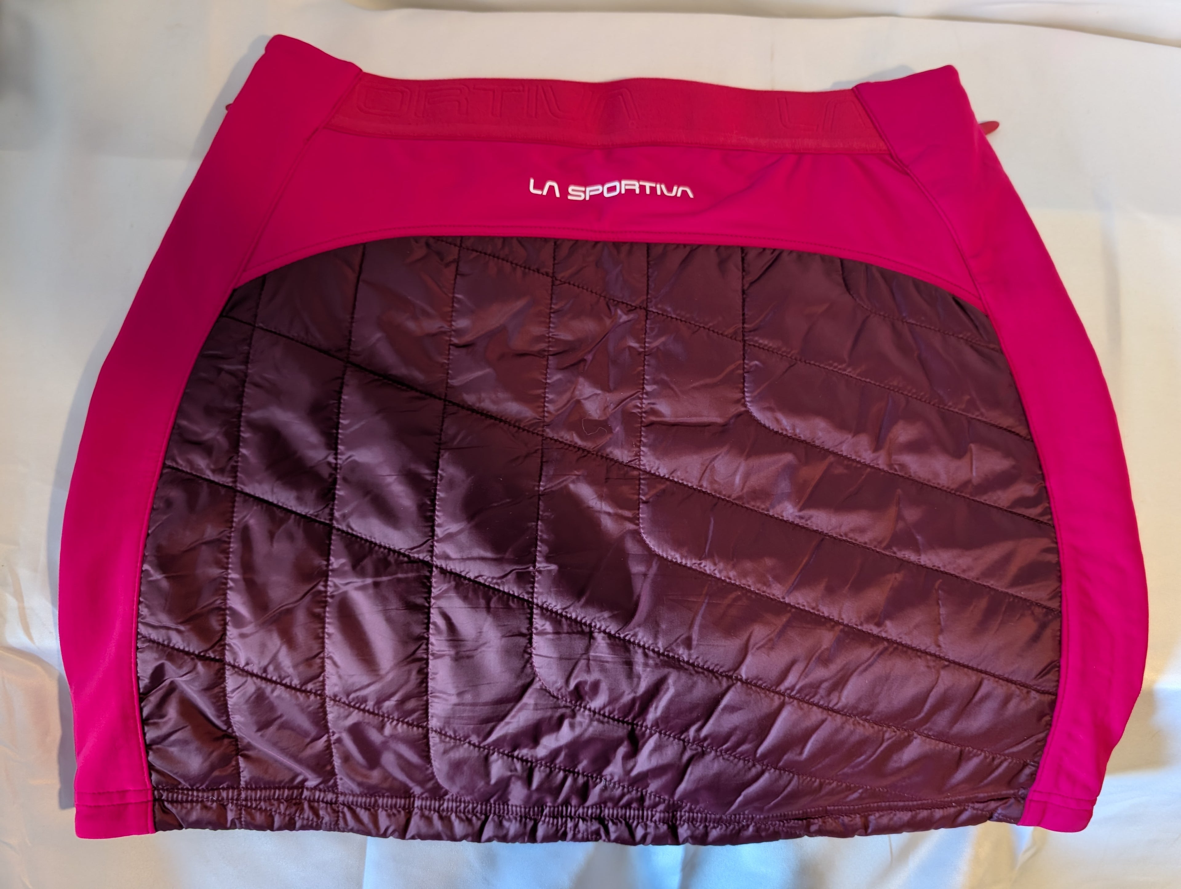 La Sportiva, Warm-up Primaloft insulated winter over-skirt, Women’s, Burgundy/Pink, Size 12 (ref. CS0014)