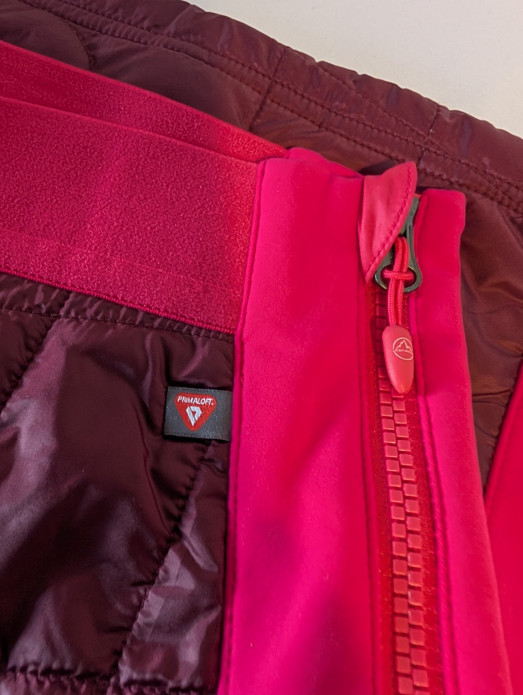 La Sportiva, Warm-up Primaloft insulated winter over-skirt, Women’s, Burgundy/Pink, Size 12 (ref. CS0014)