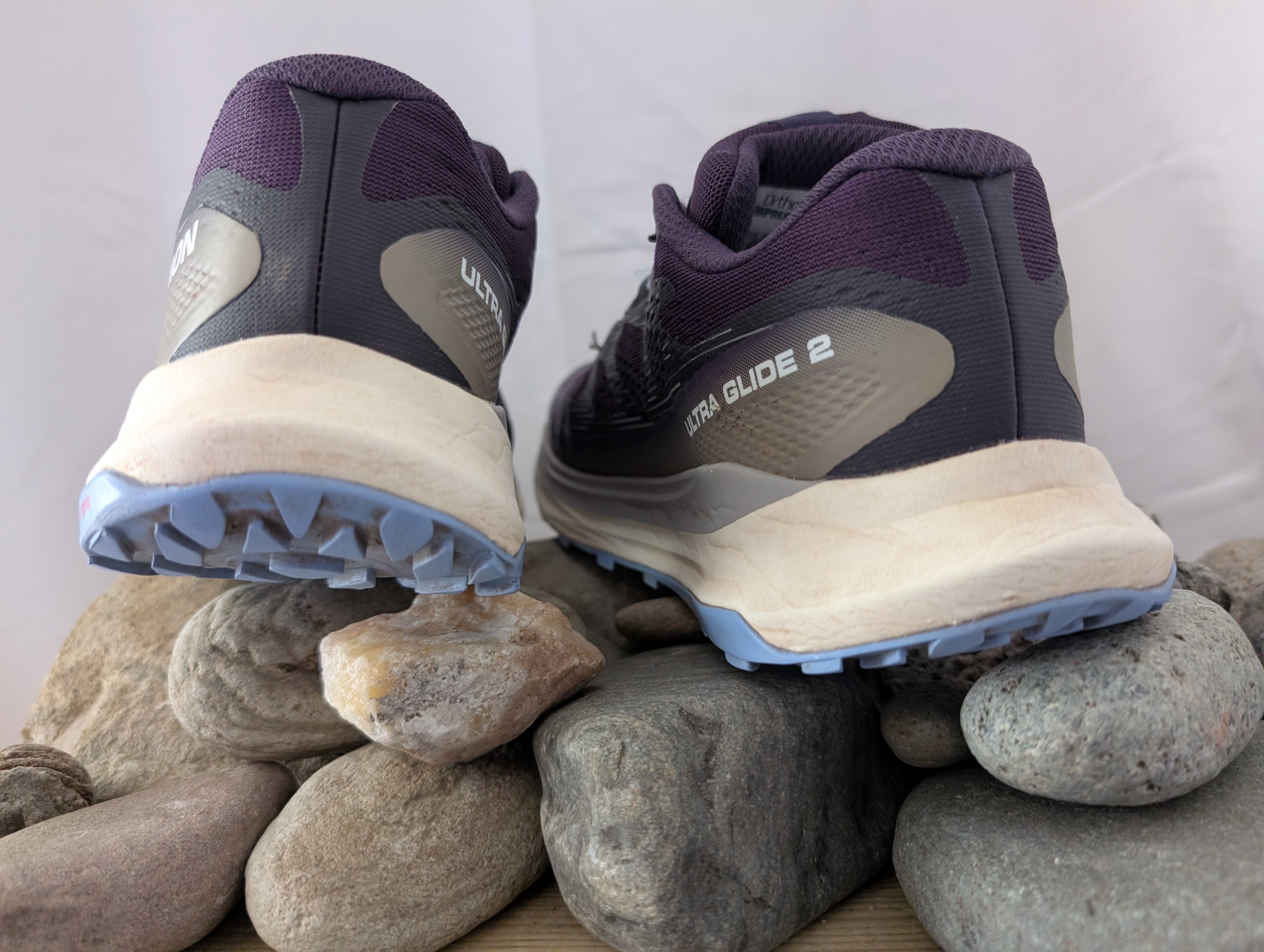 Salomon Ultra Glide 2, women’s trail running shoes, Purple/light grey &amp; Blue, Size 5.5