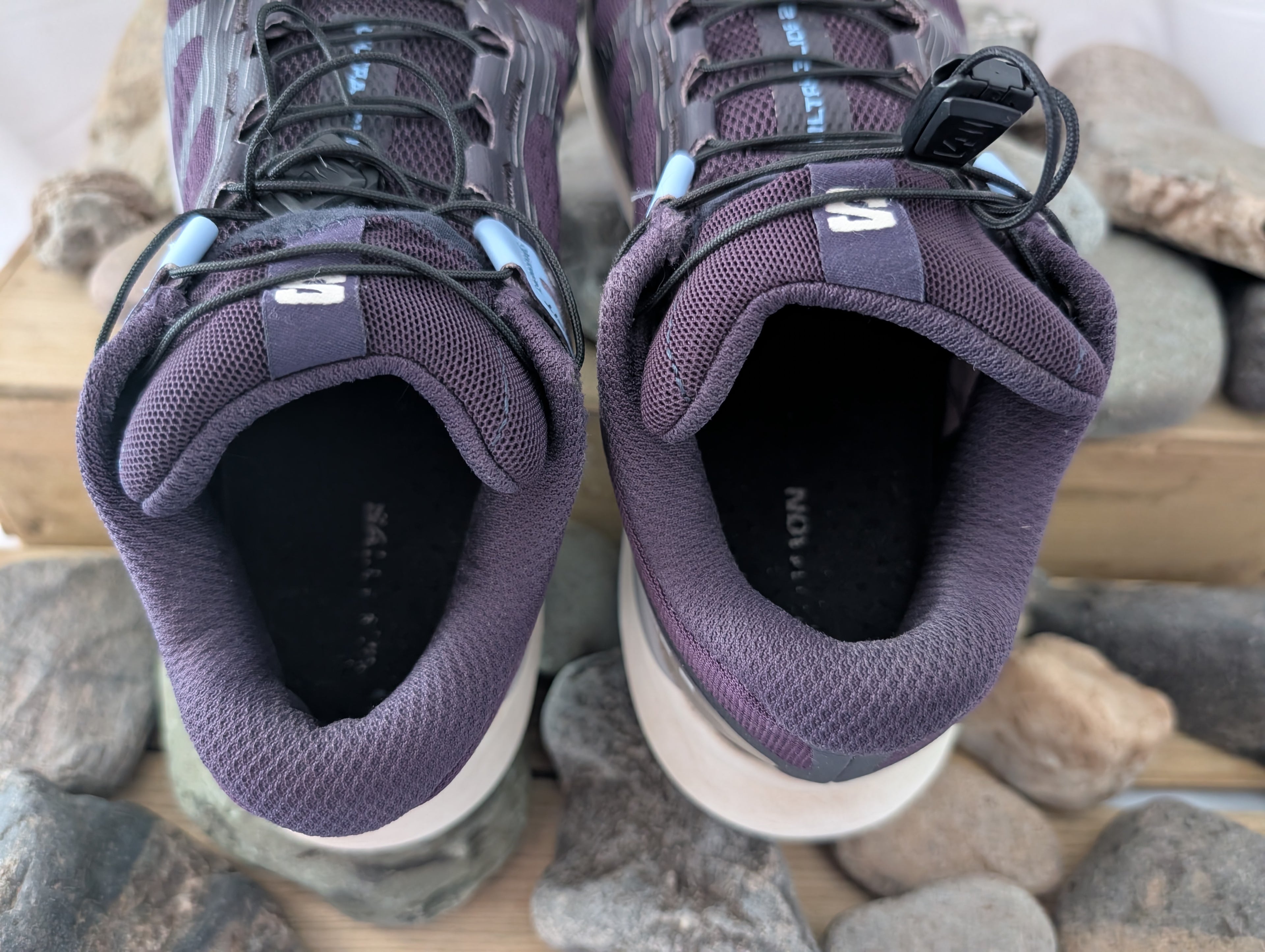 Salomon Ultra Glide 2, women’s trail running shoes, Purple/light grey &amp; Blue, Size 5.5