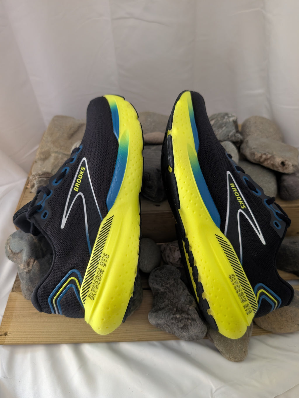 Brooks, Glycerin GTS 21, Road running shoes, Black/Yellow ( 8.5 D ) (F0089)