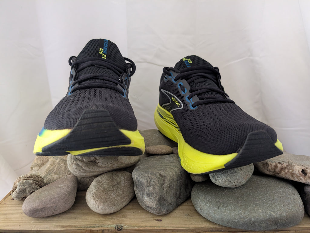 Brooks, Glycerin GTS 21, Road running shoes, Black/Yellow ( 8.5 D ) (F0089)