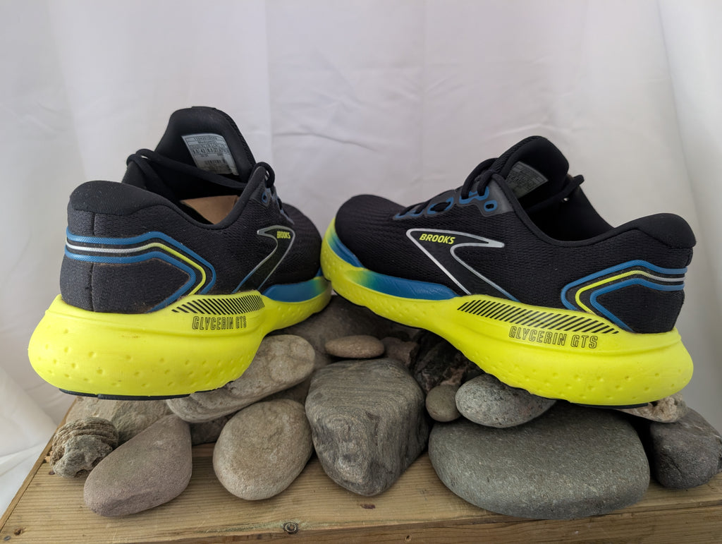 Brooks, Glycerin GTS 21, Road running shoes, Black/Yellow ( 8.5 D ) (F0089)