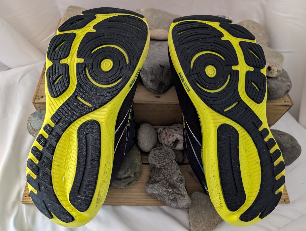 Brooks, Glycerin GTS 21, Road running shoes, Black/Yellow ( 8.5 D ) (F0089)