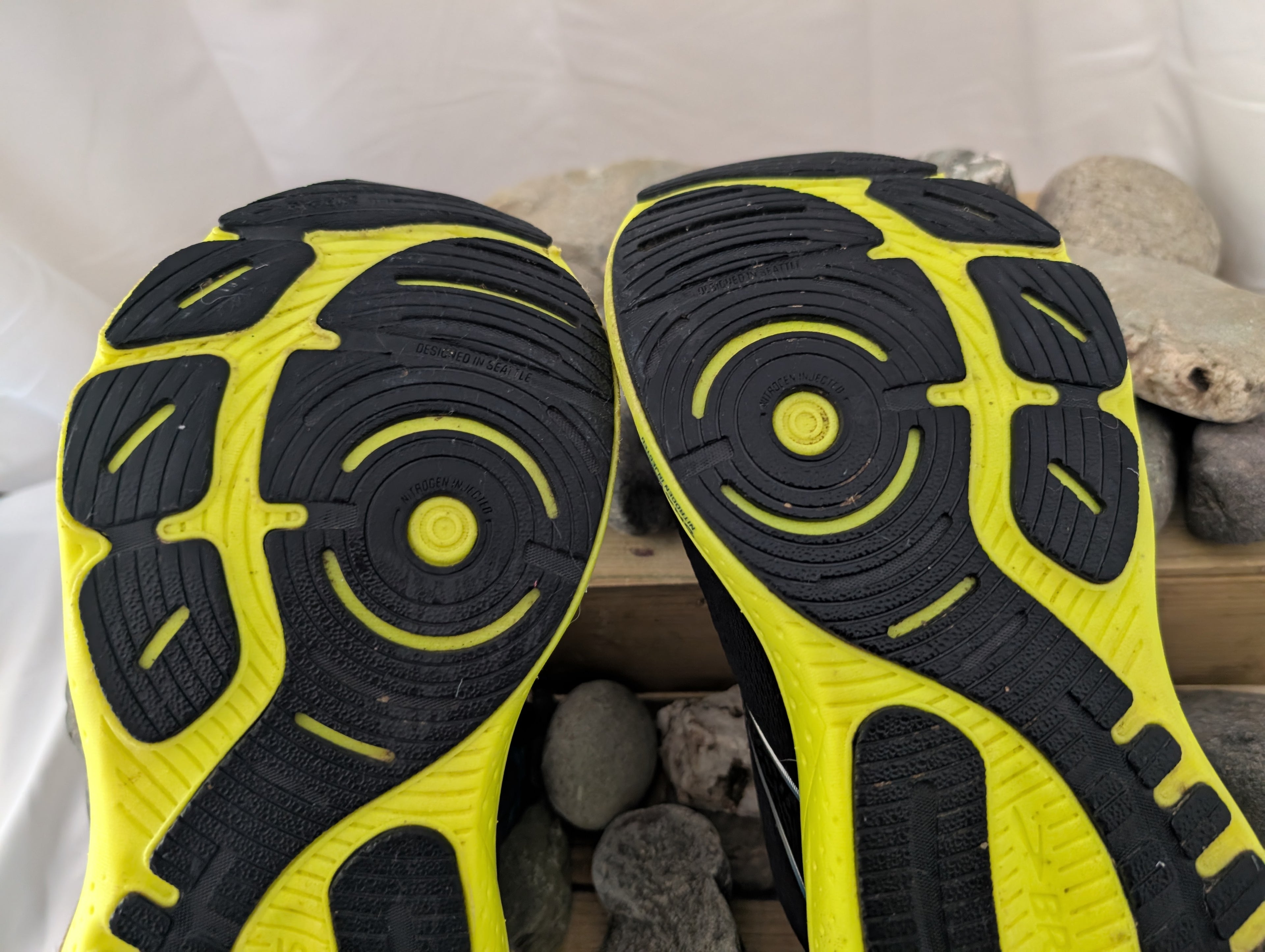 Brooks, Glycerin GTS 21, Road running shoes, Black/Yellow ( 8.5 D ) (F0089)