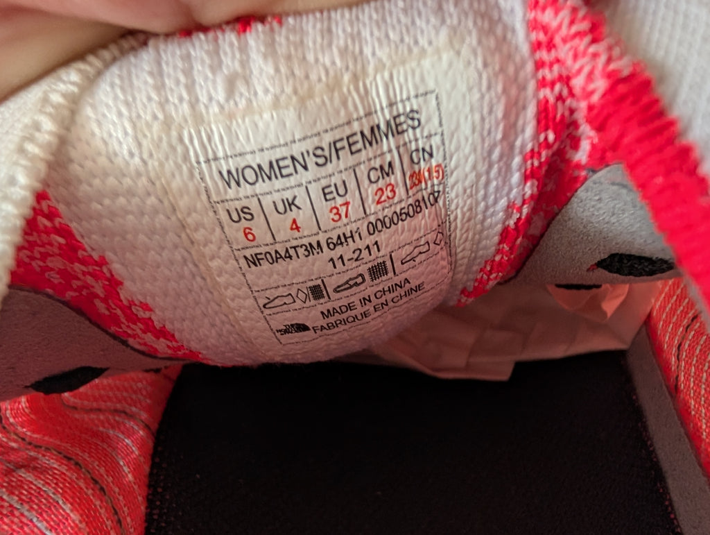 North Face, Vectiv Flight Series, Trail running shoes, pink/white, Size 4, F0092