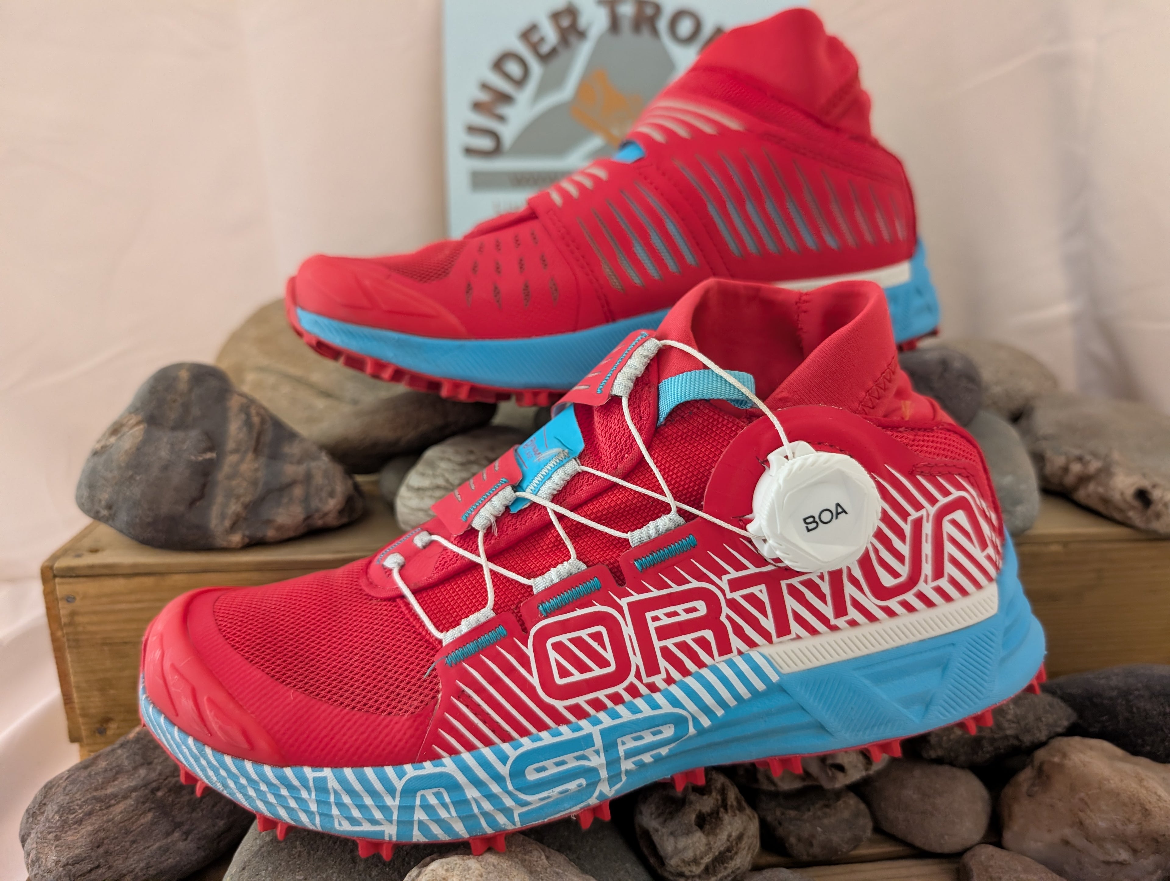 La Sportiva, Cyclon, Trail running shoes, Red, Blue, Size 5 (38) F0095