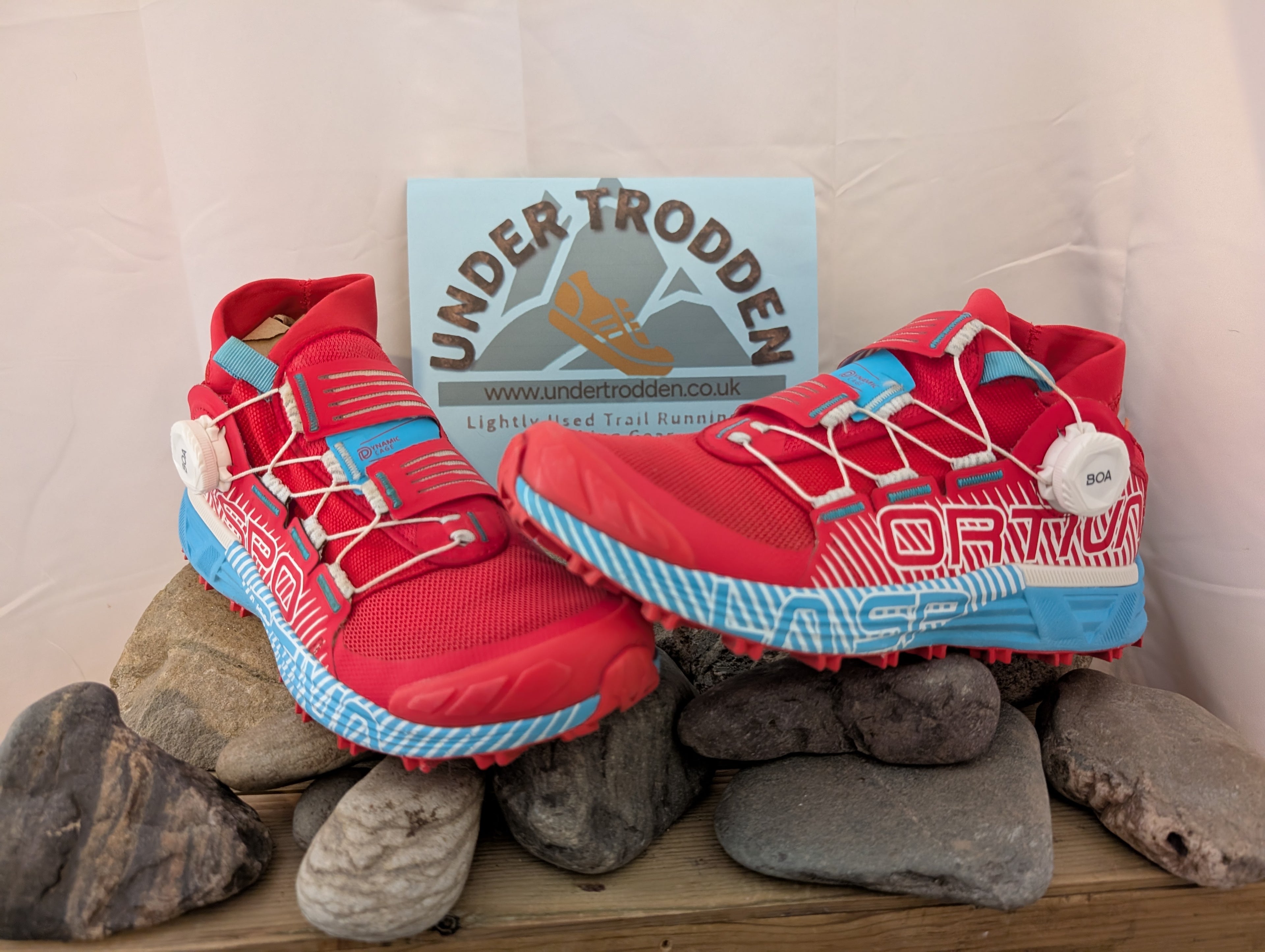 La Sportiva, Cyclon, Trail running shoes, Red, Blue, Size 5 (38) F0095