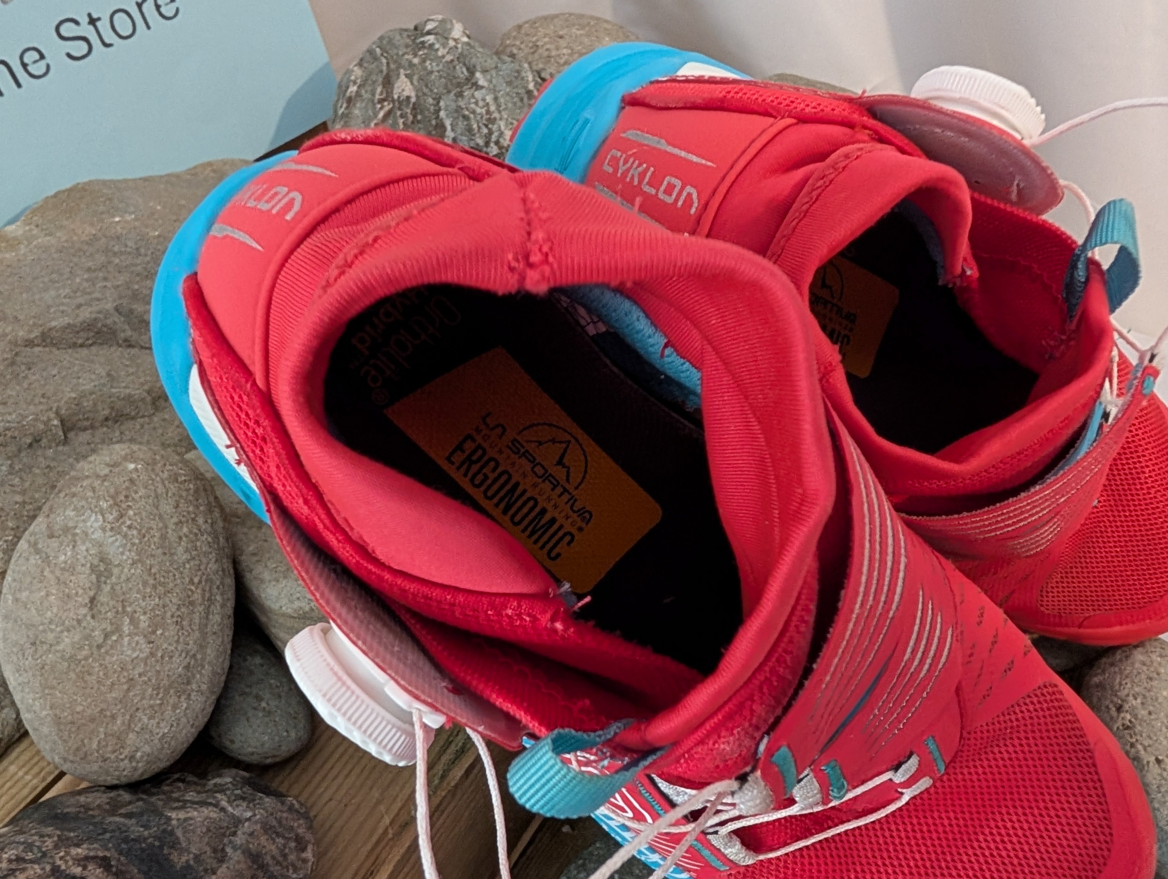 La Sportiva, Cyclon, Trail running shoes, Red, Blue, Size 5 (38) F0095
