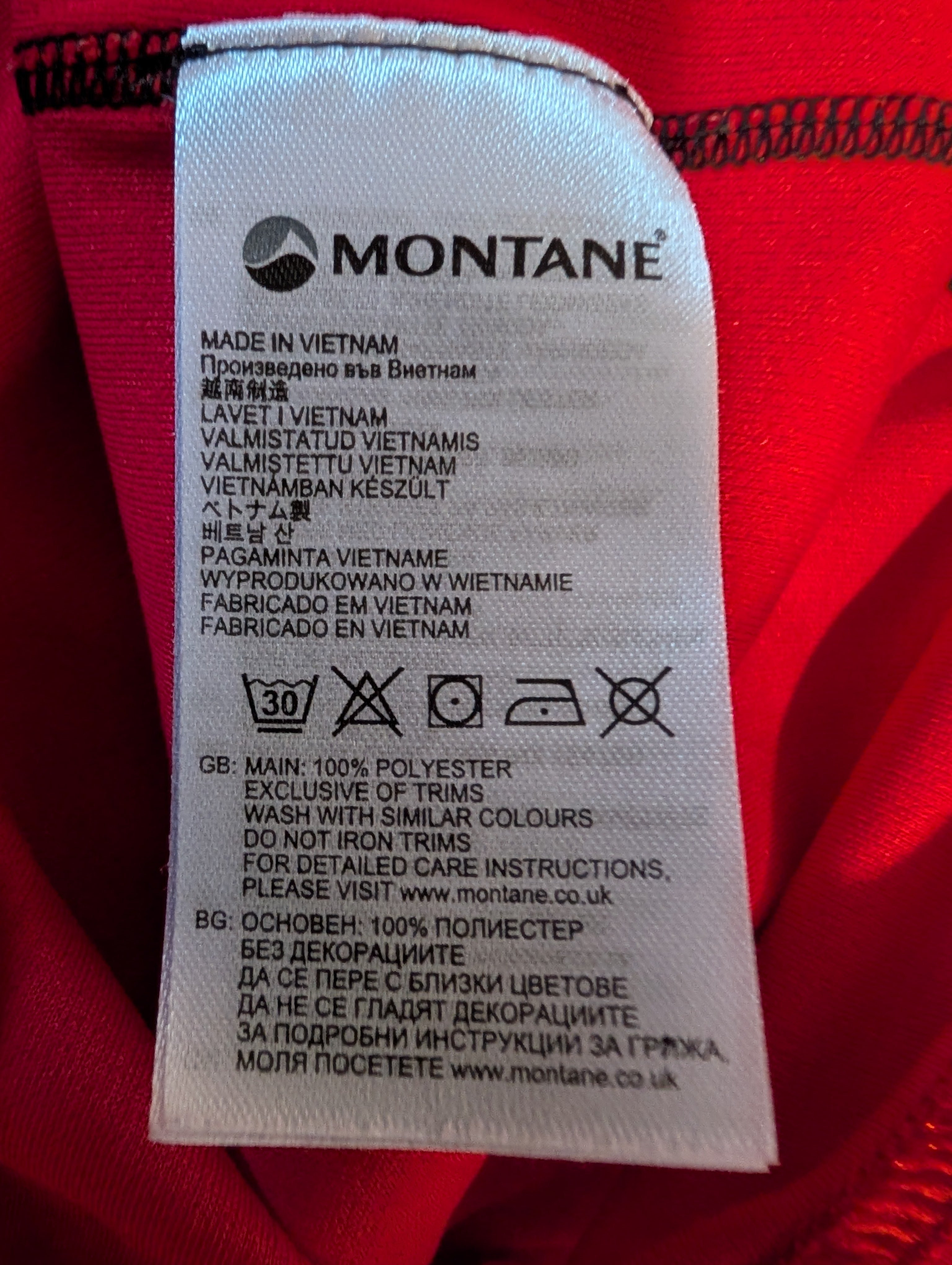 Montane, Dart, Men’s long-sleeved top, Red, size M, CT0008