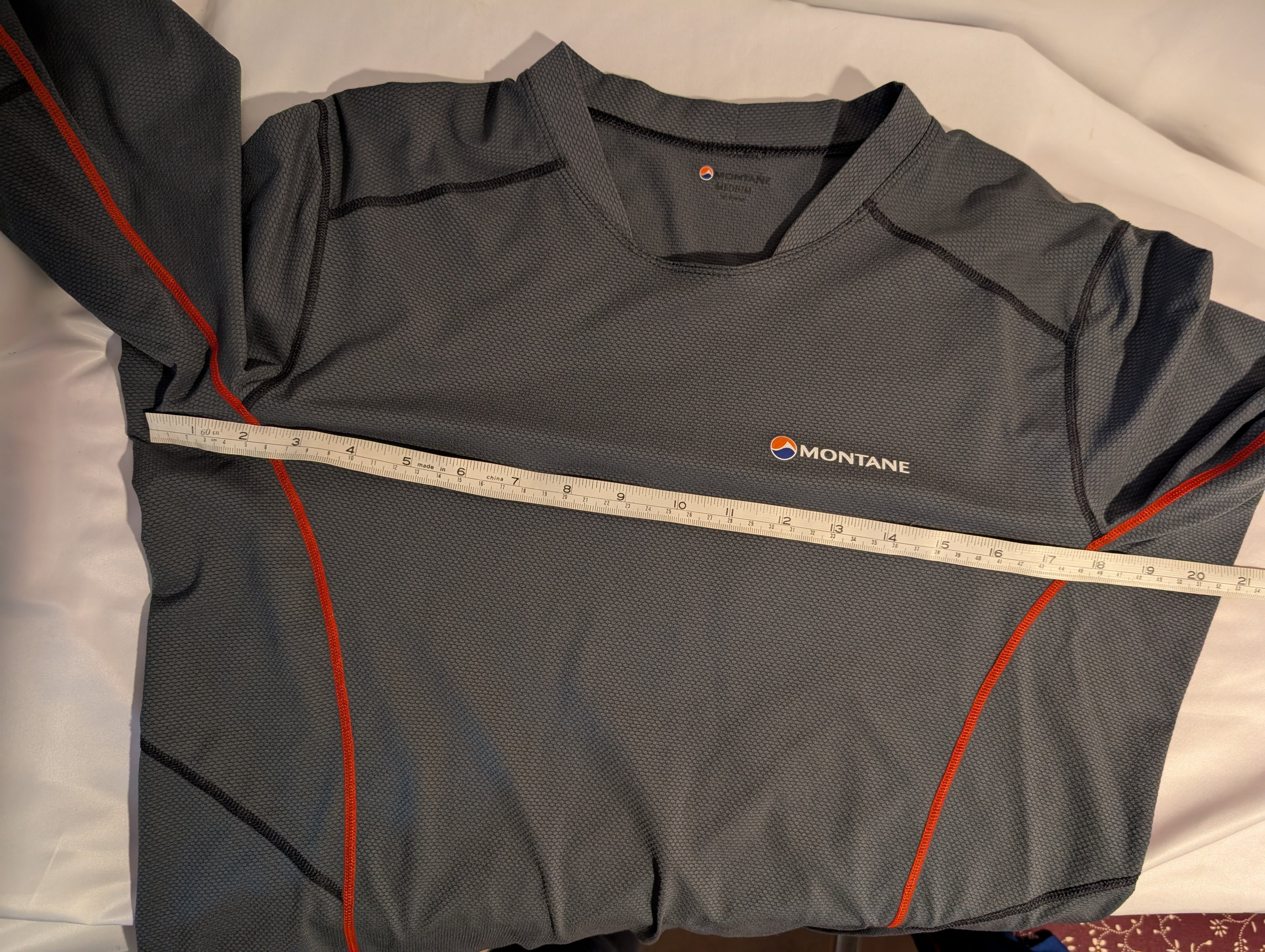 Montane, VIA Razor, Men’s long-sleeved running top, Grey, size M, CT0010.