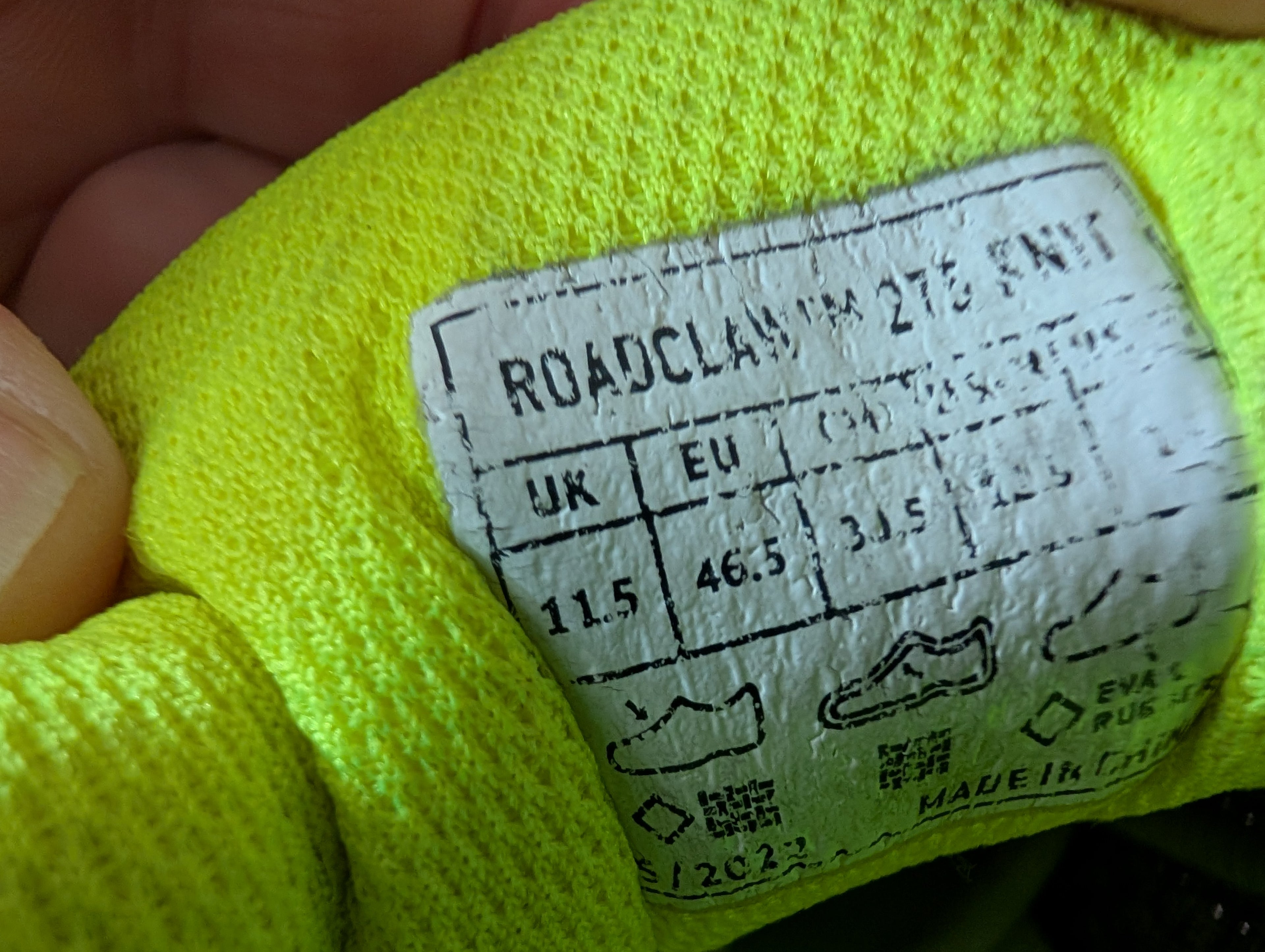 Title &nbsp; &nbsp;Inov-8 RoadClaw 275, Men's road running shoes, size 11.5 (F0105)