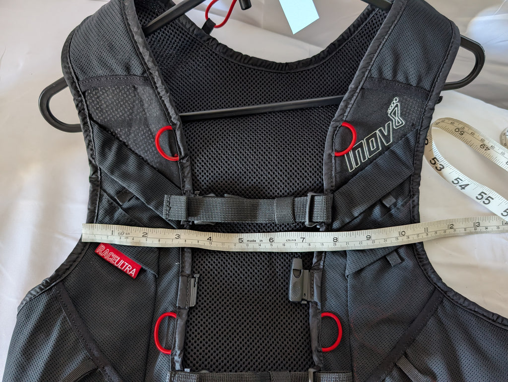 Inov-8 Race Ultra hydration vest, unisex, adjustable size and fitting.