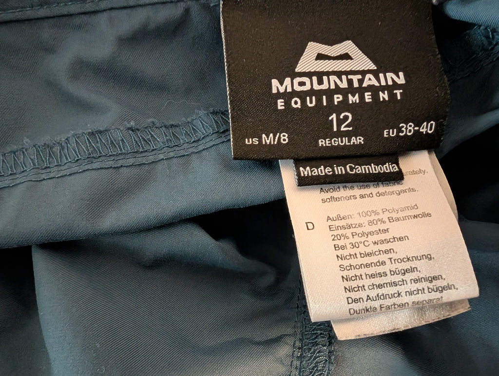 Mountain Equipment Inception Mountain Pants, Blue, size 12 (CP0019)