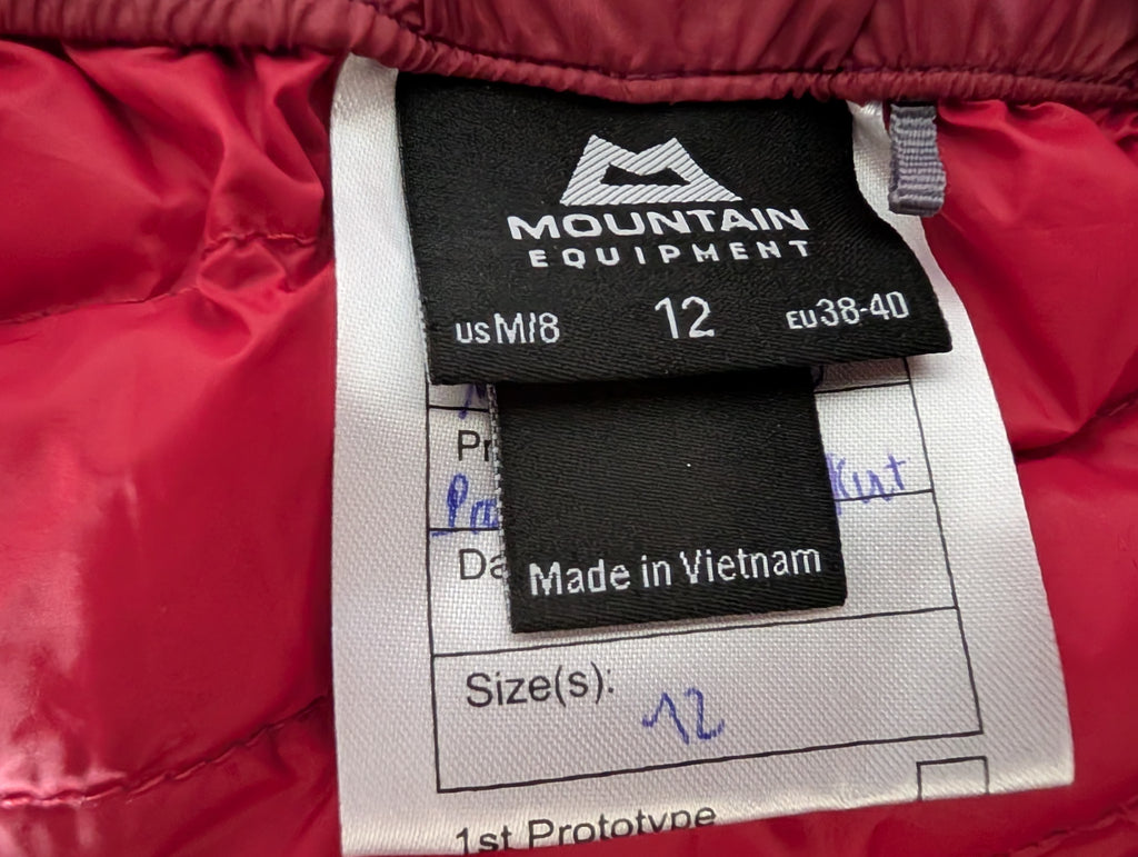 Mountain Equipment Particle Skirt, women's insulated winter activity layer, size 12 (CS0019)