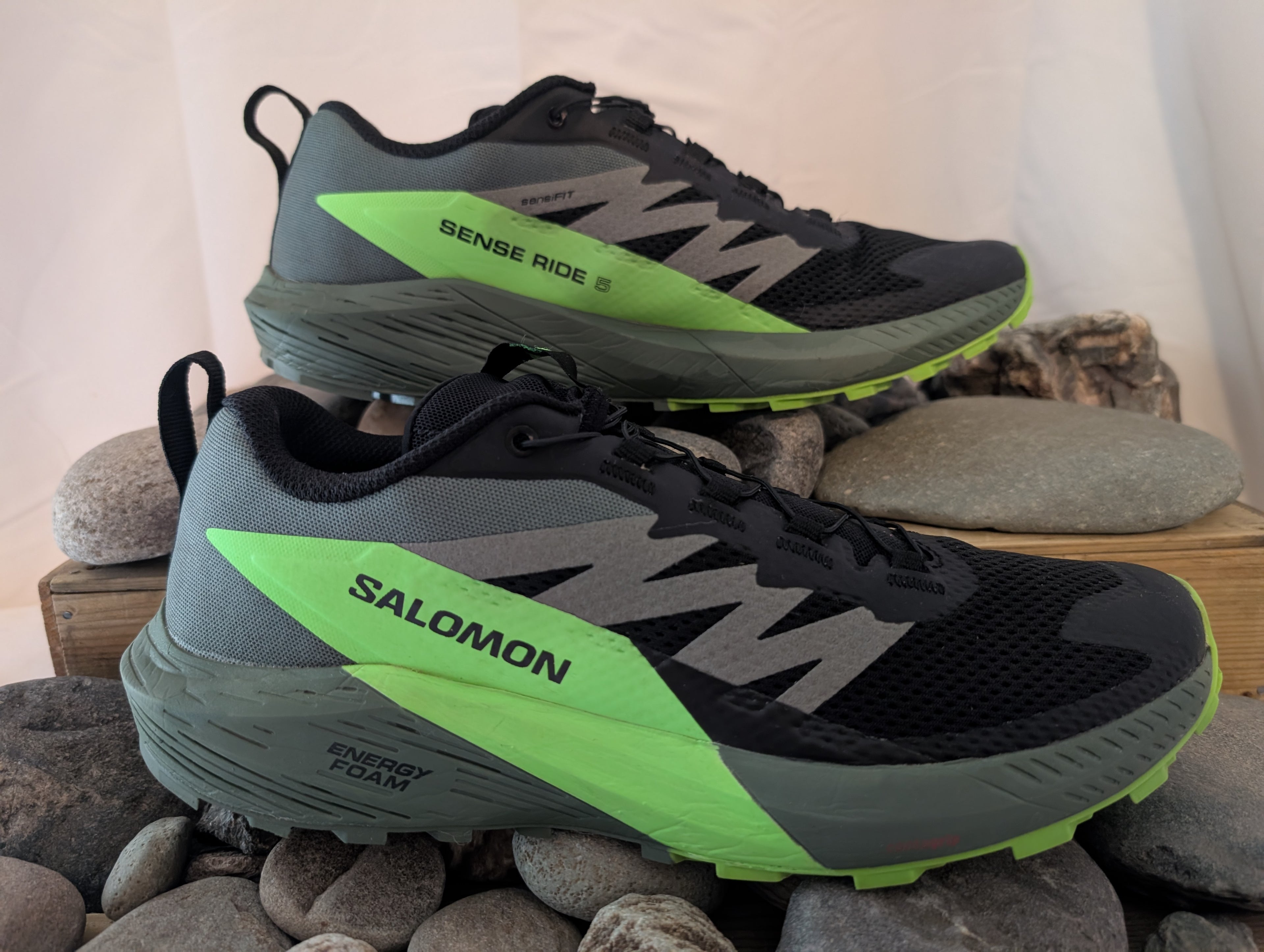 Title	Salomon, Sense Ride 5, Men’s trail running shoes, Size 10 (F0126)