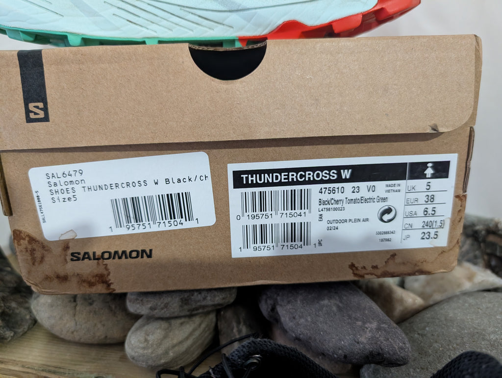 Salomon, Thundercross, Women's trail running shoes, black, size 5 (F0161)