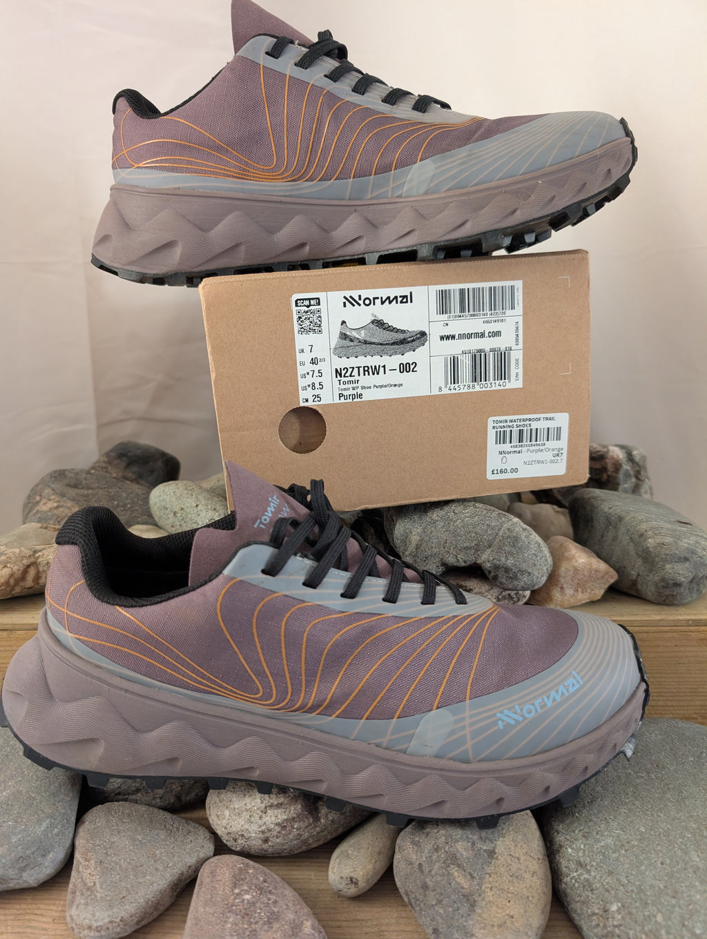 NNormal, Tomir, Women's waterproof trail running shoes, size 7, worn once, with box (F0172)