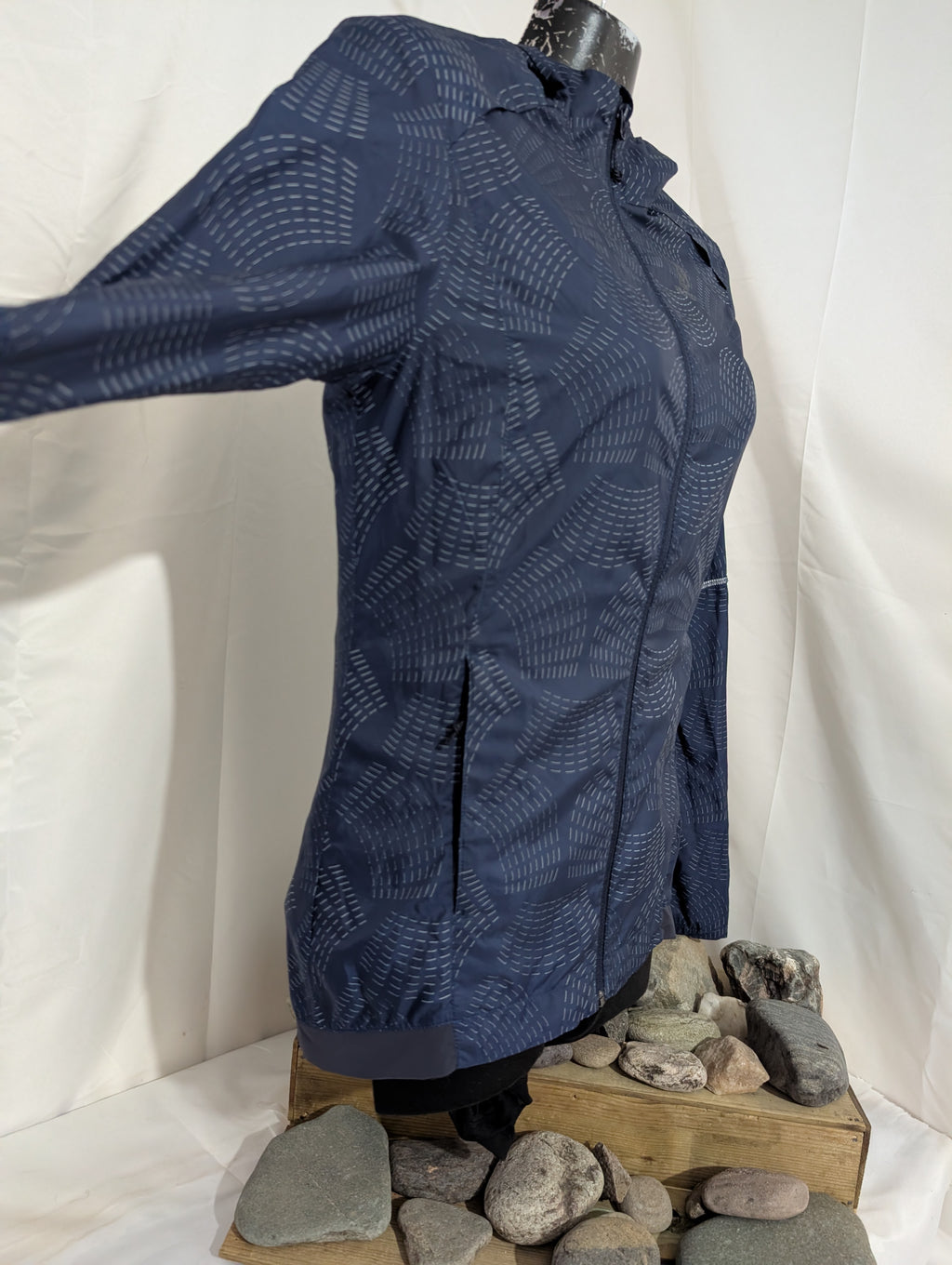 Salomon, Agile Wind Print, women's running jacket, size XS (CJ0088)