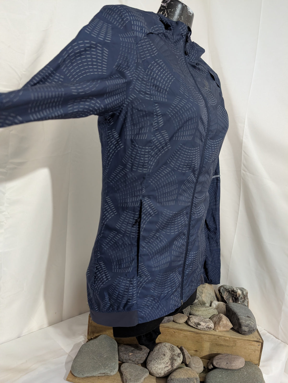 Salomon, Agile Wind Print, women's running jacket, size XS (CJ0088)